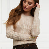 Holland Cooper Seattle Cable Crew Knit in Oatmeal