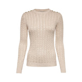 Holland Cooper Seattle Cable Crew Knit in Oatmeal