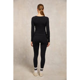 Holland Cooper Supersoft Long Sleeve Top in Black