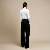 Holland Cooper Tailored Wide Leg Jean in Black