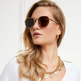 Holland Cooper Monaco Sunglasses in Gold
