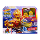 Hot Wheels Monster Trucks Power Smashers 5-Alarm Torch Tower Takedown Playset