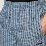 Boss Chris Pattern Shorts In Light Blue