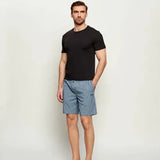 Boss Chris Pattern Shorts In Light Blue