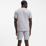 Boss Stretch-Cotton T-Shirt With Embroidered Logo In Light Grey