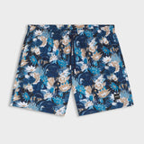 Boss Swim Shorts With All-Over Print In Light Blue