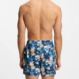 Boss Swim Shorts With All-Over Print In Light Blue
