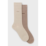 Boss Two-Pack Of Regular-Length Bamboo-Blend Socks Light Brown