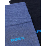 BOSS 2-Pack Bamboo Socks In Open Blue