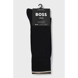 BOSS 2-Pack Of Regular Length Cotton-Blend Socks In Black
