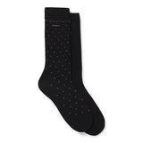 BOSS 2-Pack Of Regular-Length Socks With Logo Details In Black