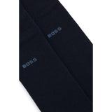 BOSS 2-Pack Of Regular Length Soft Viscose Bamboo Socks In Black