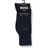 BOSS 2-Pack Of Regular Length Soft Viscose Bamboo Socks In Black