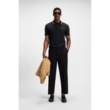 BOSS Cotton Piqué Polo Shirt With Logo Detail In Black