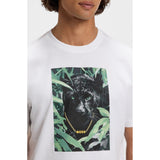 Hugo Boss Orange Cotton Jersey T-Shirt With Animal Graphic In White