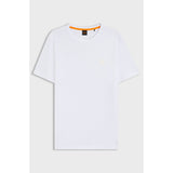 BOSS Orange Cotton-Jersey T-Shirt With Logo Patch In White
