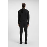 BOSS Orange Cotton-Terry Tracksuit Bottoms With Logo Patch In Black