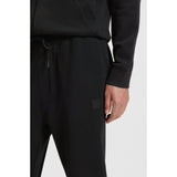 BOSS Orange Cotton-Terry Tracksuit Bottoms With Logo Patch In Black