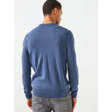 BOSS Orange Crew Neck Knitted Jumper In Blue