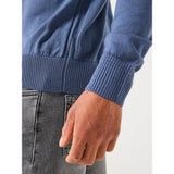 BOSS Orange Crew Neck Knitted Jumper In Blue