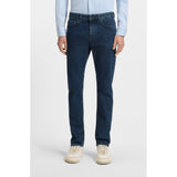 BOSS Orange Delaware Slim-Fit Jeans In Blue Comfort-Stretch Denim In Dark Blue