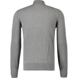 BOSS Orange Logo Patch Zip-Neck Cotton And Cashmere Sweater In Light Grey