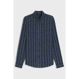 BOSS Orange Regular Fit In Cotton Flannel Shirt In Blue