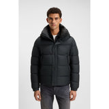 BOSS Orange Regular Fit Water-Repellent Puffer Jacket In Black