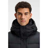 BOSS Orange Regular Fit Water-Repellent Puffer Jacket In Black