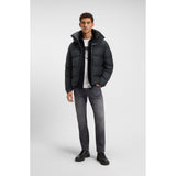 BOSS Orange Regular Fit Water-Repellent Puffer Jacket In Black