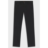 BOSS Orange Slim Fit Stretch Cotton Satin Trousers In Black
