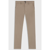 BOSS Orange Slim Fit Stretch Cotton Satin Trousers In Pastel Brown