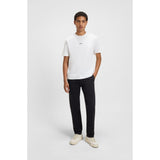 BOSS Orange Stretch-Cotton T-Shirt With Logo Print In White