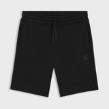 BOSS Orange Terry Drawstring Cotton Shorts With Logo Badge In Black