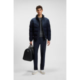 BOSS Regular-Fit Wool Sweater With Embroidered Logo In Grey