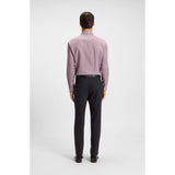 BOSS Slim Fit Shirt In Easy-Iron Stretch Cotton In Dark Red