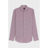BOSS Slim Fit Shirt In Easy-Iron Stretch Cotton In Dark Red