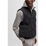 BOSS Structured Envelope Bag With Signature Trims In Black