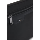 BOSS Structured Envelope Bag With Signature Trims In Black