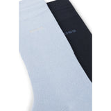 BOSS Two-Pack Of Socks In A Regular Length In Light Blue