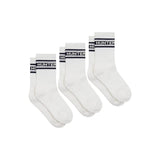 Hunter Pack of 3 Unisex Crew Socks In Bright White / Night Sky