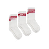 Hunter Pack Of 3 Unisex Crew Socks In Chillipepper Red
