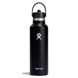 Hydro Flask 21 oz Standard Mouth with Flex Straw Cap In Black