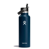 Hydro Flask 21 oz Standard Mouth with Flex Straw Cap In Indigo