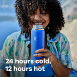 Hydro Flask 32 oz (946 ml) Wide Mouth with Flex Straw Cap In All Trillium