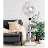 Igenix Digital Pedestal Fan, Ultra Quiet, Timer & Remote Control, 16 Inch, White – DF1670