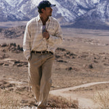 Industrie The Nevada Long-sleeve Shirt in Beige Combo