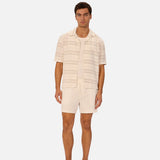 Industrie The Caparica Short-sleeve Shirt in Beige/Brown