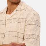 Industrie The Caparica Short-sleeve Shirt in Beige/Brown