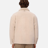Industrie The Coleman Zip Sherpa Jacket in Oatmeal